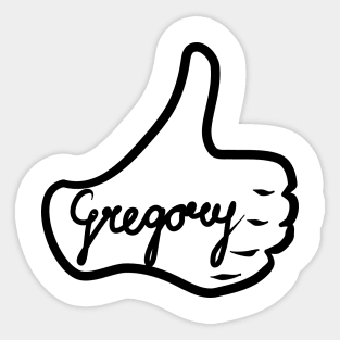 Men name Gregory Sticker